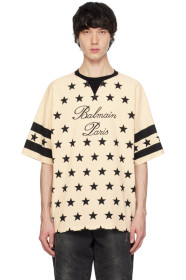 balmain - Beige Stars T-Shirt