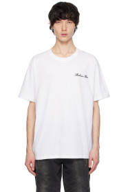 balmain - White Embroidered T-Shirt