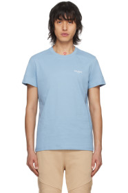 balmain - Blue Flocked T-Shirt