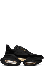 balmain - Black B-Bold Leather & Suede Sneakers
