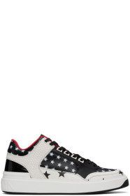 balmain - Black & White B-Court Mid Top Star Sneakers