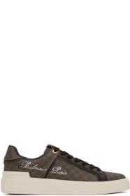 balmain - Brown B-Court Sneakers