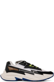 balmain - Black & White Run-Row Sneakers