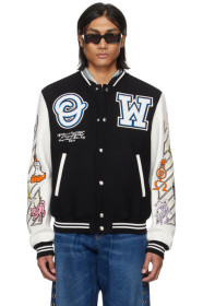 off-white - Black Patch Bomber Jacket