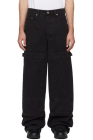 off-white - Black Garment-Dyed Trousers