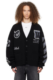 off-white - Black Varsity Cardigan