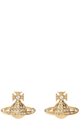 Vivienne Westwood - Gold & Pink Small Neo Bas Relief Earrings