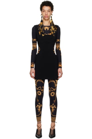 Beige Moonogram Midi Dress