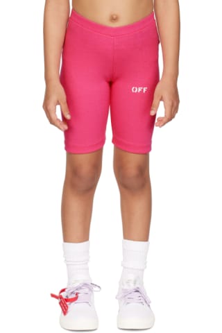 Kids Pink Logo Band Leggings