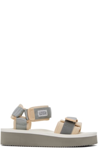 Beige & Gray TRED Sneakers
