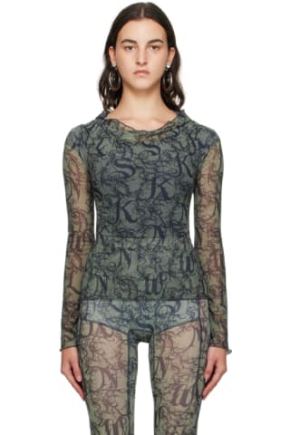 Blue Clavicle Blouse