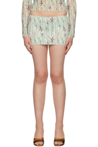Purple Cotton Mini Skirt