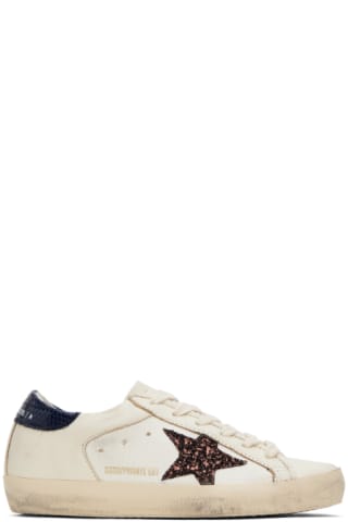 White & Gray Super-Star Sneakers