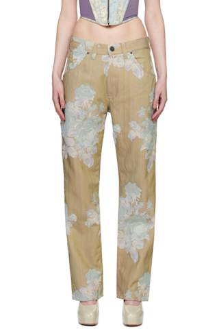 Blue & Brown Baggy Trousers