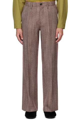 Gray Long-Hair Calfskin Fussbett Sabot Loafers