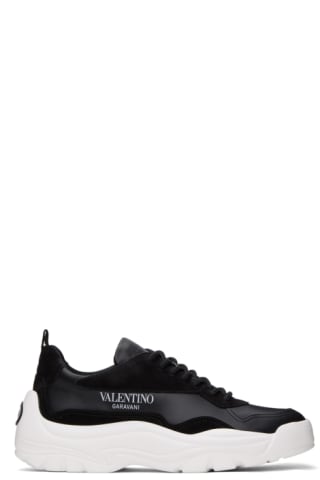Black Low-Top Calfskin VL7N Sneakers