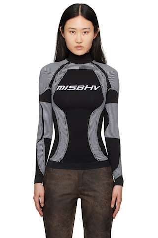 Black Active Wear Long Sleeve Sport Top