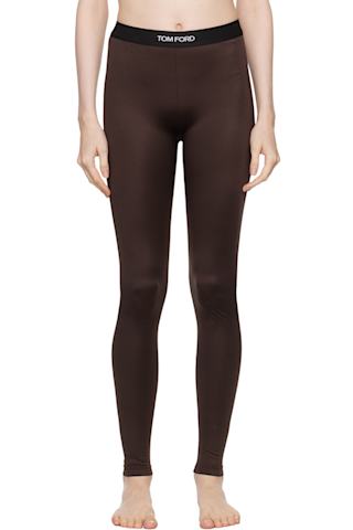 Black Lustrous Signature Leggings