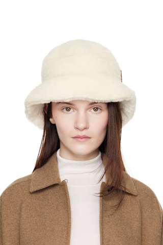 Beige Figura Bucket Hat