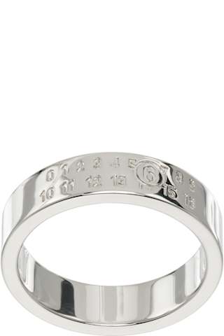 SSENSE Exclusive Silver 'Year of the Snake' Numeric Minimal Signature Ring