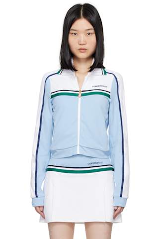 Navy & Green Mesh Tape Track Jacket