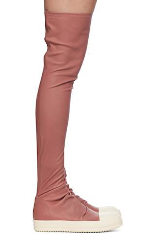 Black Hollywood High Sock Sneaks Tall Boots