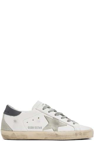White & Gray Super-Star Sneakers