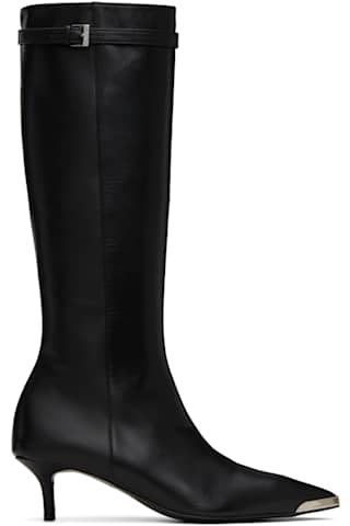 Black Leather Tall Boots