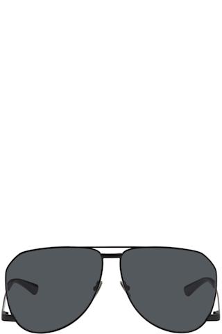 Black & Gold Drop Aviator Sunglasses