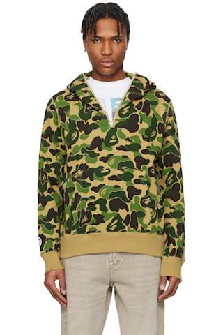 Blue ABC Camo Shark Half Zip Hoodie