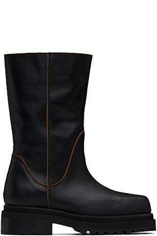 Brown Stacked Boots