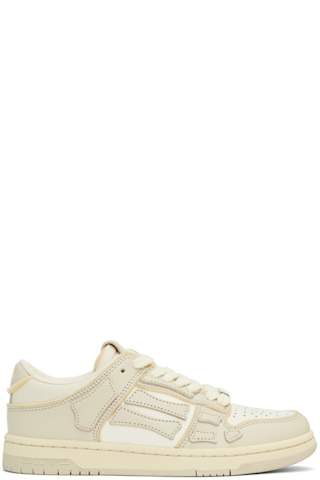 Pink & White Bandana Denim Skel Top Low Sneakers