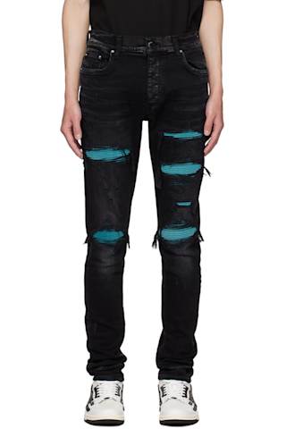 Black MX1 Bandana Jacquard Jeans