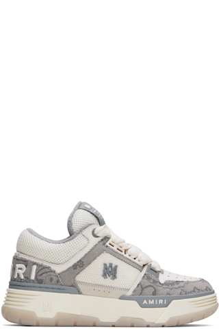 Indigo & White Vintage Denim MA-1 Sneakers