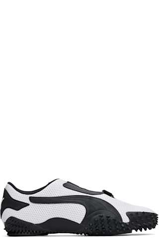 Black & White Mostro Perforated Sneakers