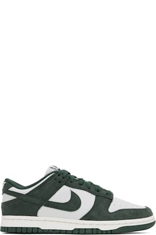 White & Green Dunk Low Sneakers