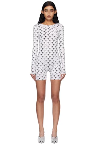 SSENSE Exclusive Black Recycled Moon Jersey Short Catsuit