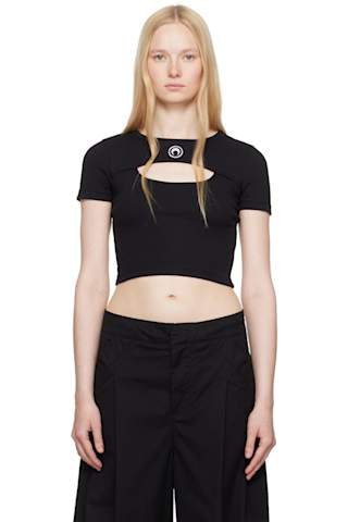 Black Moon Logo Ribbed Jersey Tank Top