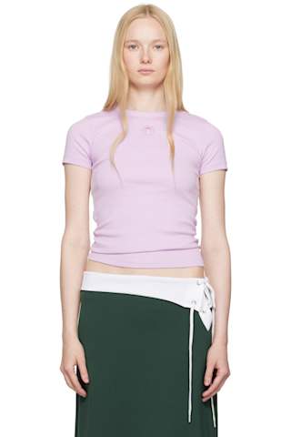 Gray Moon Logo Jersey Fitted T-shirt