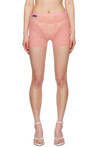 SSENSE Exclusive Black Mesh Flock Shorts