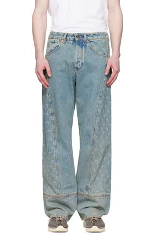 Blue Moon Laser Denim Shorts