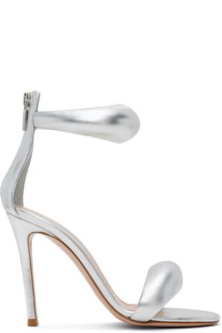Silver Amour Mules