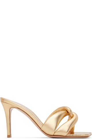Silver Amour Mules