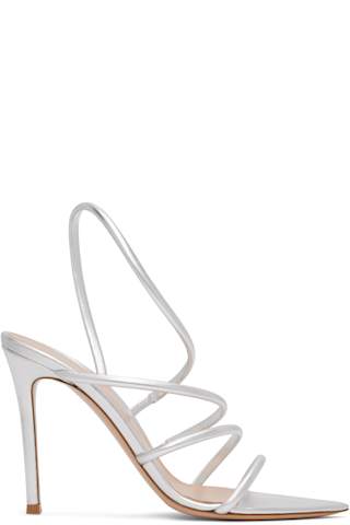 Silver Amour Mules