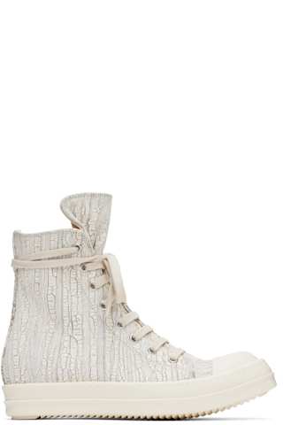 Black & Off-White Hollywood Jumbo Lace Puffer Sneaks Sneakers