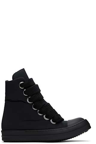 Black & Off-White Hollywood Jumbo Lace Puffer Sneaks Sneakers
