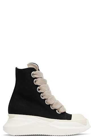 Black & Off-White Hollywood Jumbo Lace Puffer Sneaks Sneakers