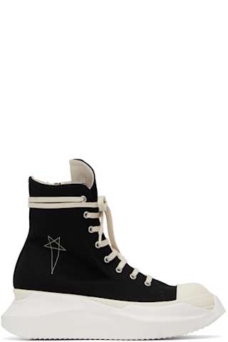 Black Hollywood Jumbo Laces Abstract Sneaks Sneakers