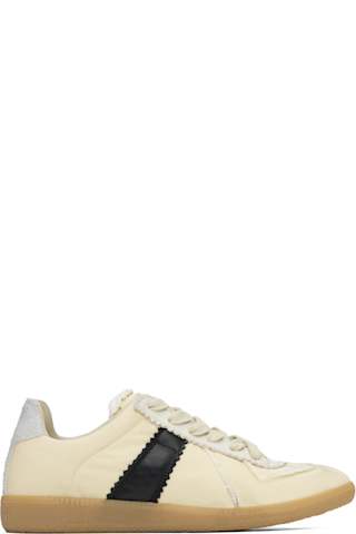 White Paint Replica Sneakers