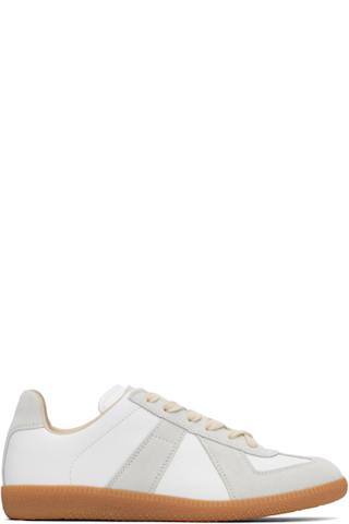 White Paint Replica Sneakers